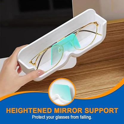 17823 Wall Mount Sunglass Organizer Simple Space Saving Glasses Storage Box Eyewear Stand Holder For Showcase Bedroom Apartment With 2 Pc Double Sided Adhesive Sticker (2 Pcs Set) - Zidbik