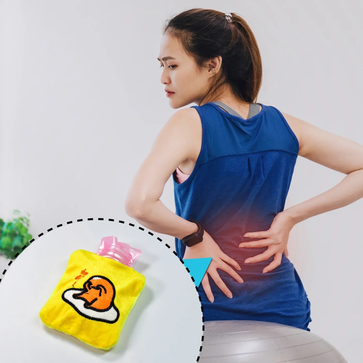 6515 Yellow Duck Head Small Hot Water Bag With Cover For Pain Relief Neck Shoulder Pain And Hand Feet Warmer Menstrual Cramps. - Zidbik