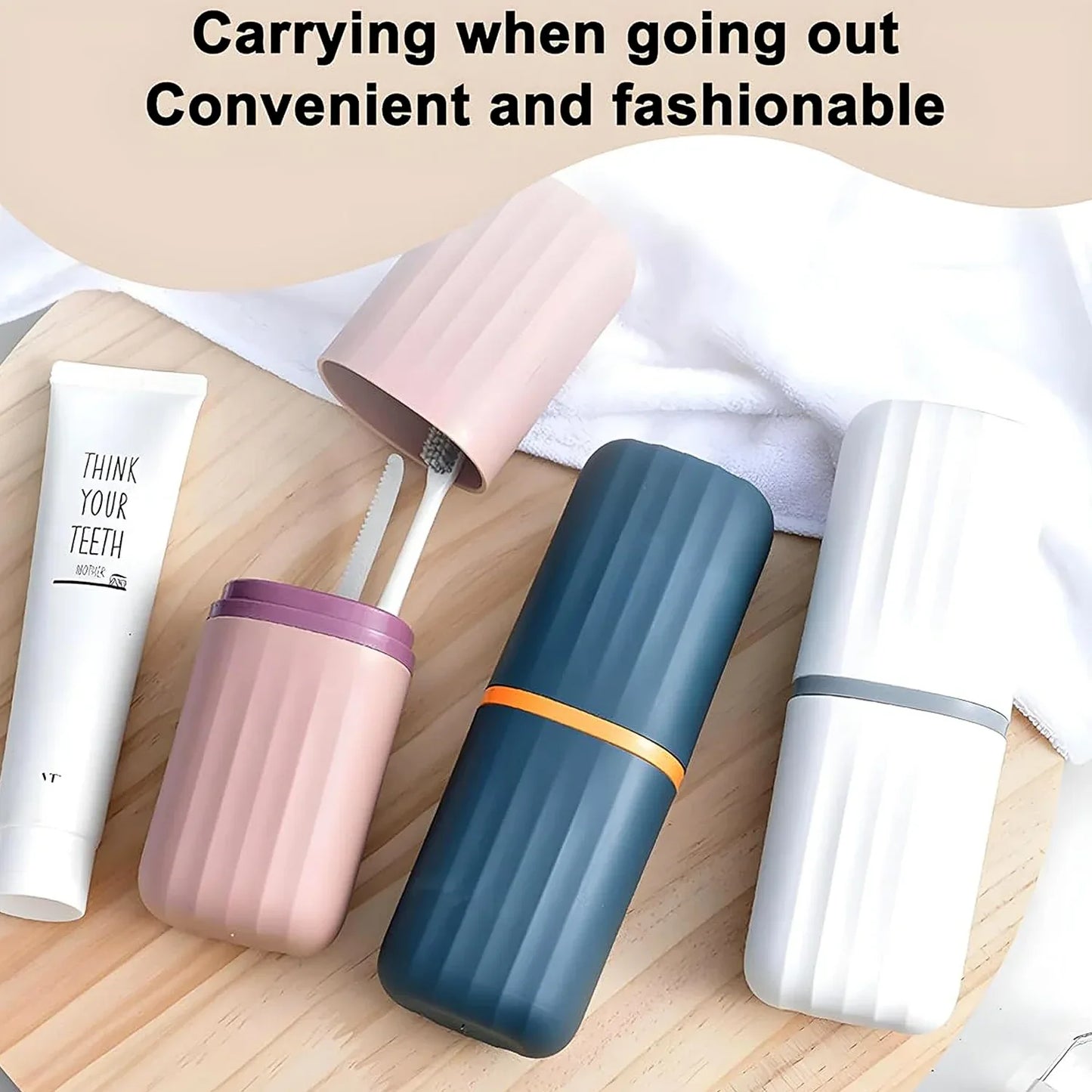 Plastic Hygienic Toothbrush Travel Portable Case (2 Pc) - Zidbik