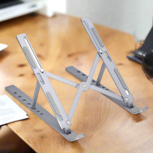 Metal Portable Laptop Stand With 7 Adjustable Angles (1 Pc) - Zidbik