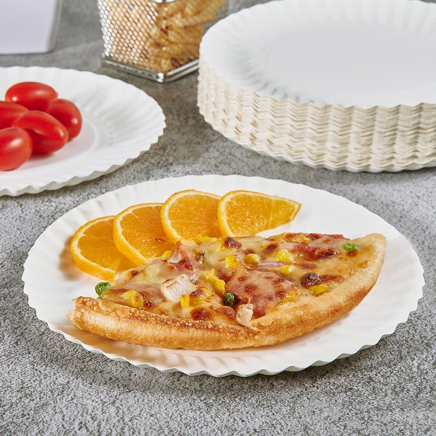 Freshee 9 Inch Round Compostable Paper Plate 25 Pcs Pack - Zidbik