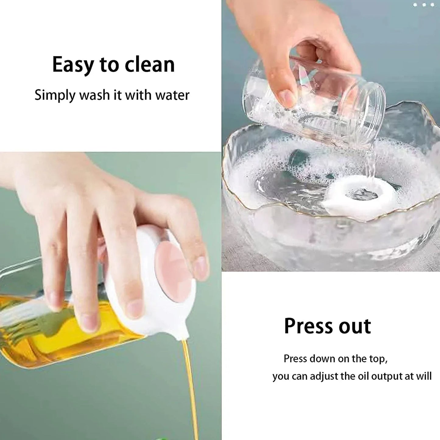 Oil Dispenser With Silicone Oil Brush (1 Pc With Brush 250 Ml Approx) - Zidbik