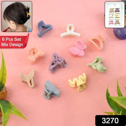 Hair Clips For Girls Kids Hair Accessories (6 Pcs Set) - Zidbik