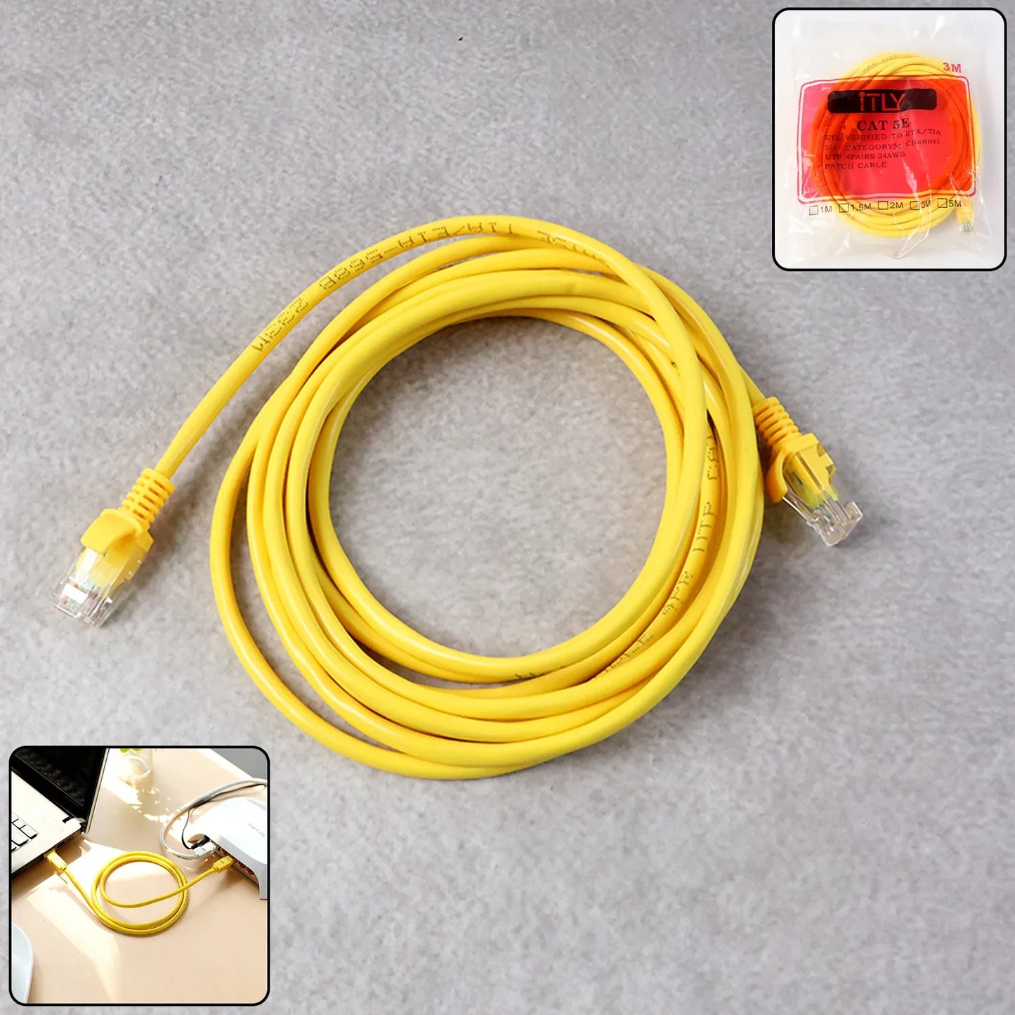 High-speed Cat 5e Ethernet Lan Network Cable (3 Meter) - Zidbik
