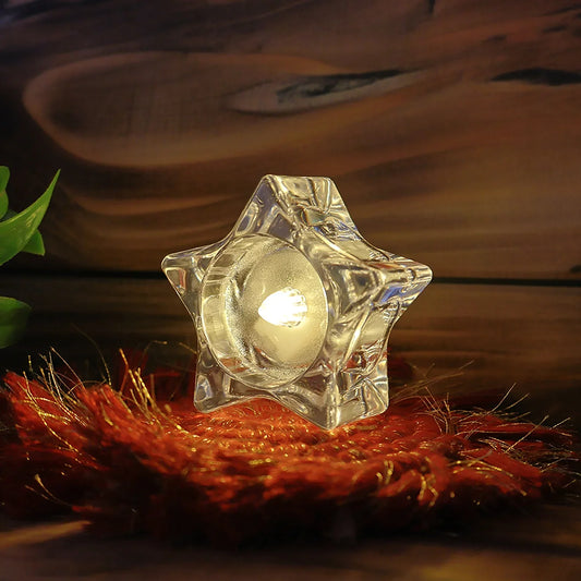 Flameless Star-shaped Led Candles (6 Pc Set) - Zidbik