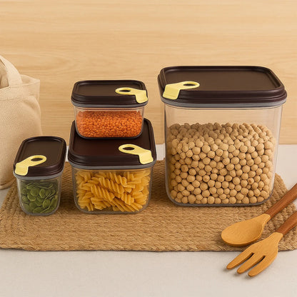 Ritu Push N Lock Airtight Food Storage Container Set (4 Pc) - Zidbik