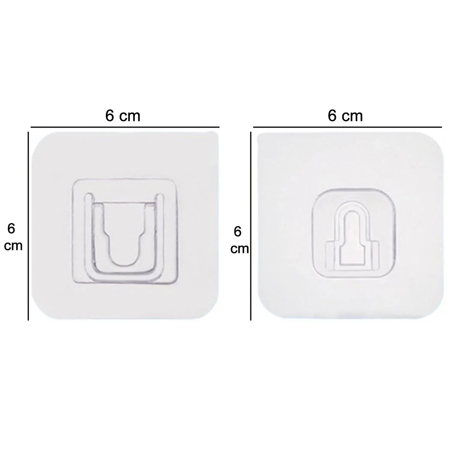 1742 Magic Adhesive Plastic Wall Hooks Heavy Duty Hooks (Pack Of 20) - Zidbik