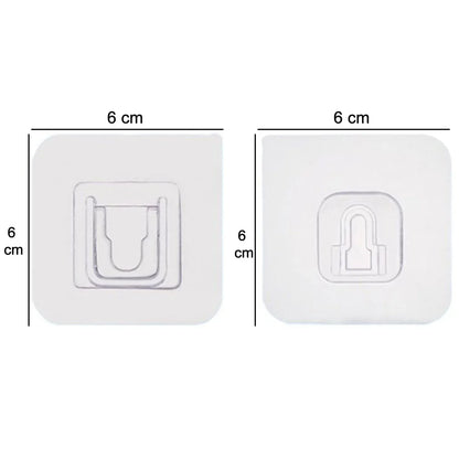 1742 Magic Adhesive Plastic Wall Hooks Heavy Duty Hooks (Pack Of 20) - Zidbik