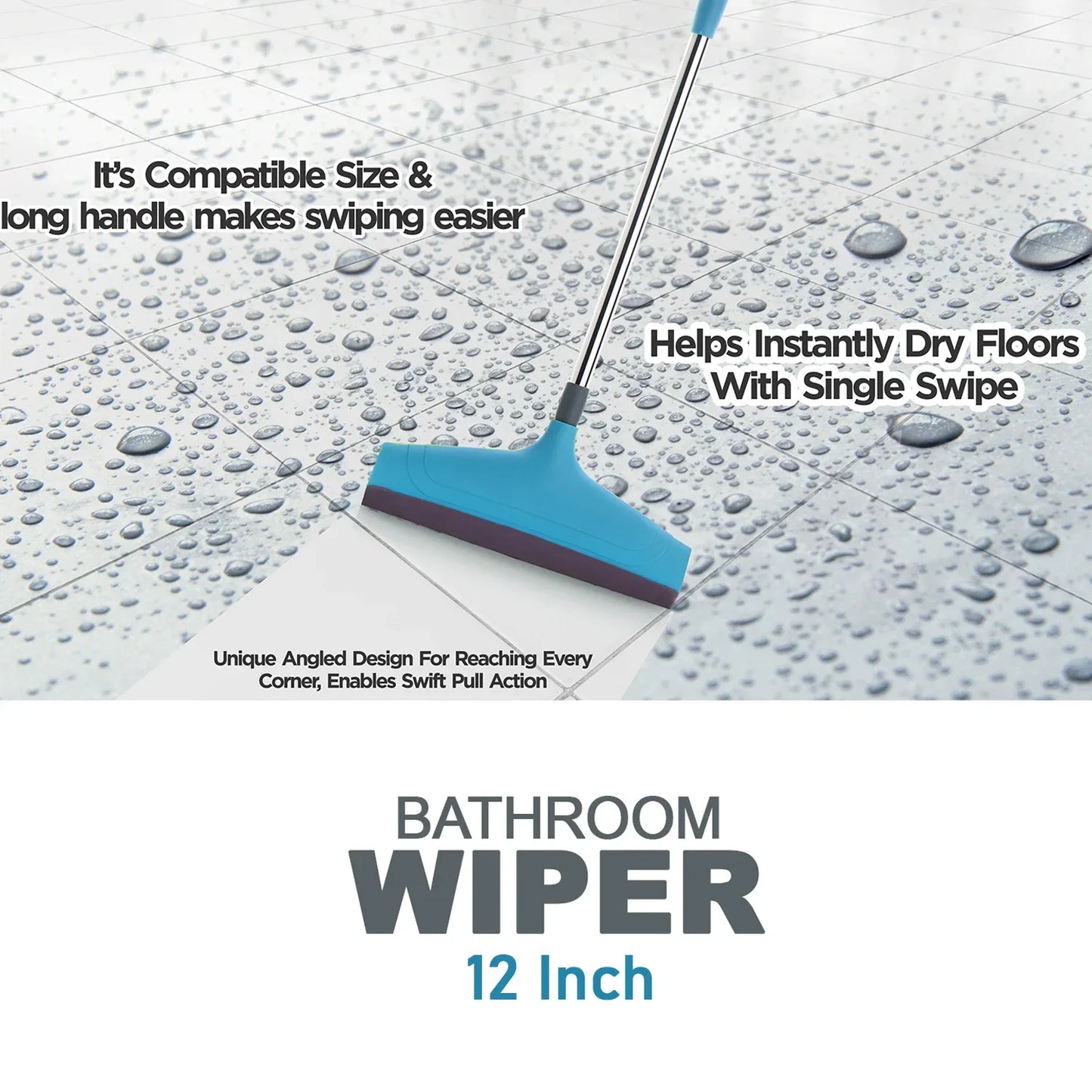 8708a Telescopic Homebathroom Wiper 12 Inch (30 Cm) - Zidbik