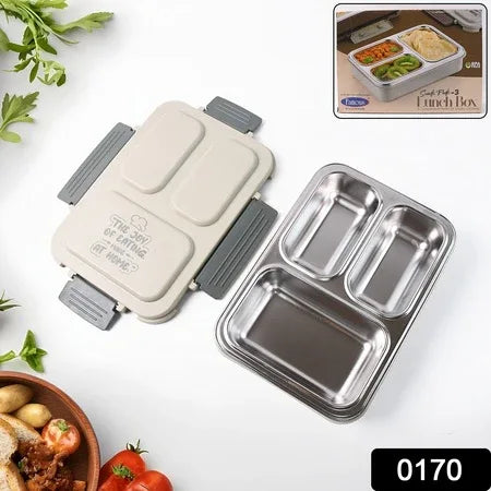 Lunch Box (200 Ml Each Container) With Attractive Stand - 4 Pcs - Zidbik
