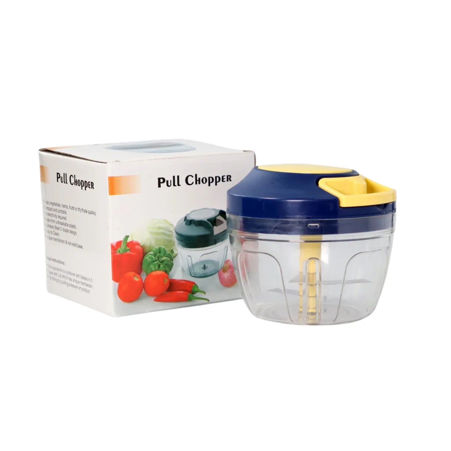 0089 Chopper With 4 Blades For Effortlessly Chopping Vegetables And Fruits For Your Kitchen (650ml) - Zidbik
