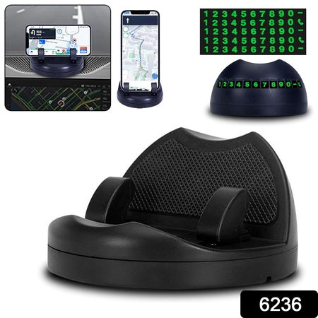 2 In 1 Car Anti-slip Mat Phone Holder Non Slip Sticky Phone Mount Holder (1 Set) - Zidbik