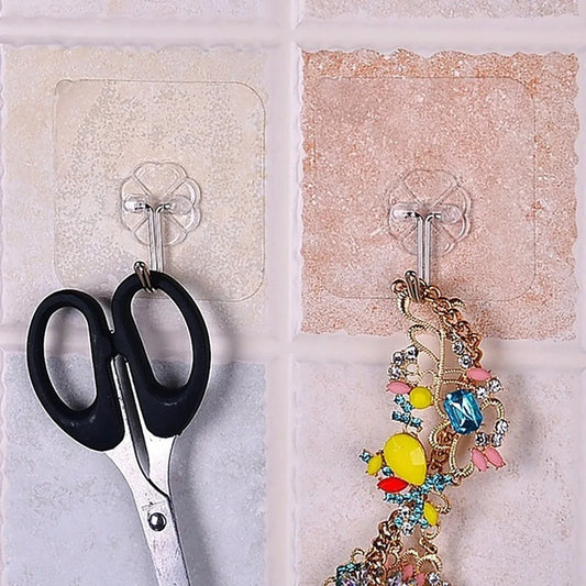 9055 100pc Multipurpose Strong Small Stainless Steel Adhesive Wall Hooks - Zidbik