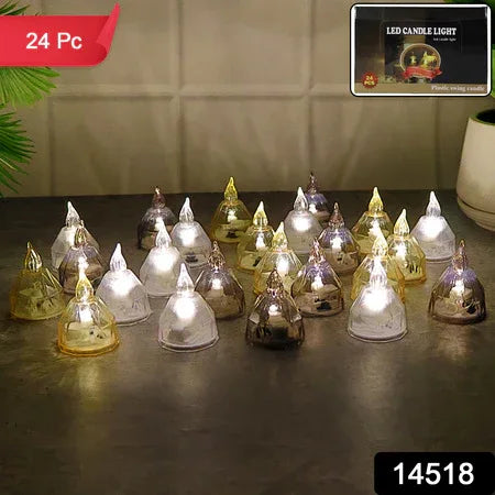 Premium 24 Piece Led Candle Lights Set Flameless Decorative Tealight Candles - Zidbik