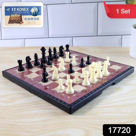 Foldable Magnetic Chess Board Game Set (24 X 24 Cm) - Zidbik