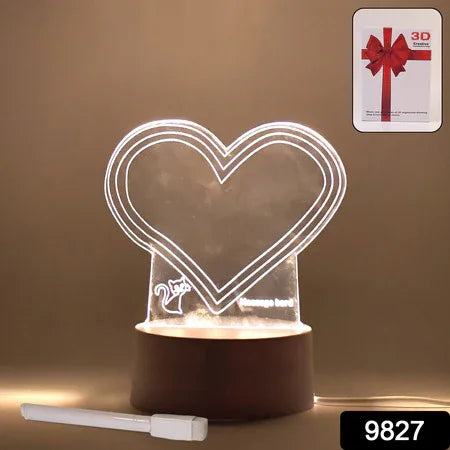Creative Visualization Lamp 3d Acrylic Decorative Lamp With Pen - Zidbik