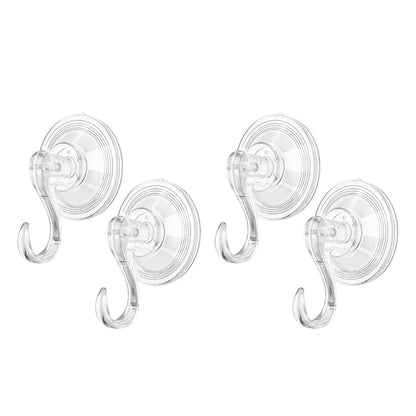 Plastic Suction Cup Hooks (4 Pcs Set) - Zidbik