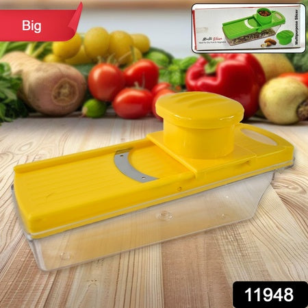 Big Multipurpose Vegetable And Fruit Slicer (Yellow  1 Pc) - Zidbik