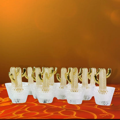 Decorative Cactus Shape Led Tealight Candles (12 Pc) - Zidbik