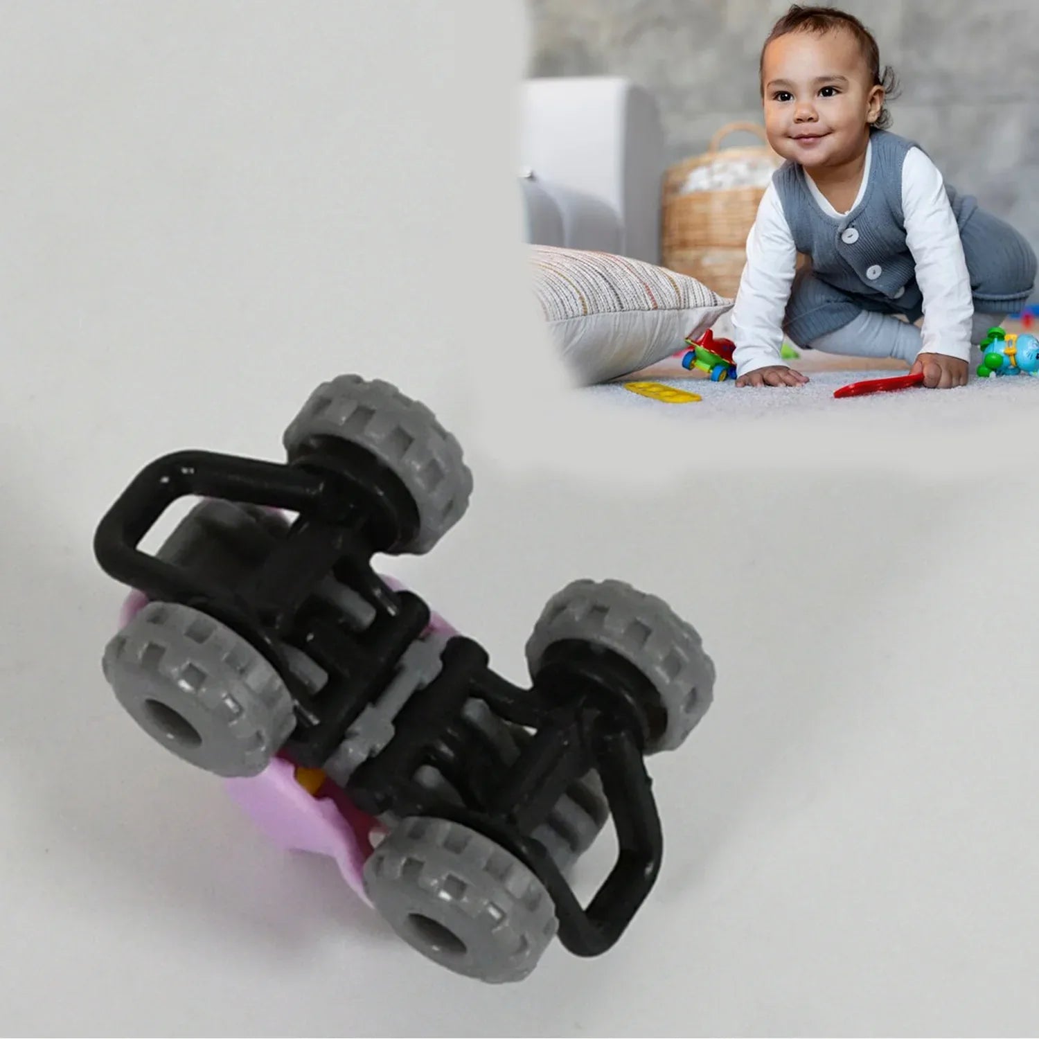 Mini Monster Trucks Friction Powered Cars For Kids Big Plastic Tires Baby Boys Super Cars Blaze Truck For Kids Gifts Toys - Zidbik
