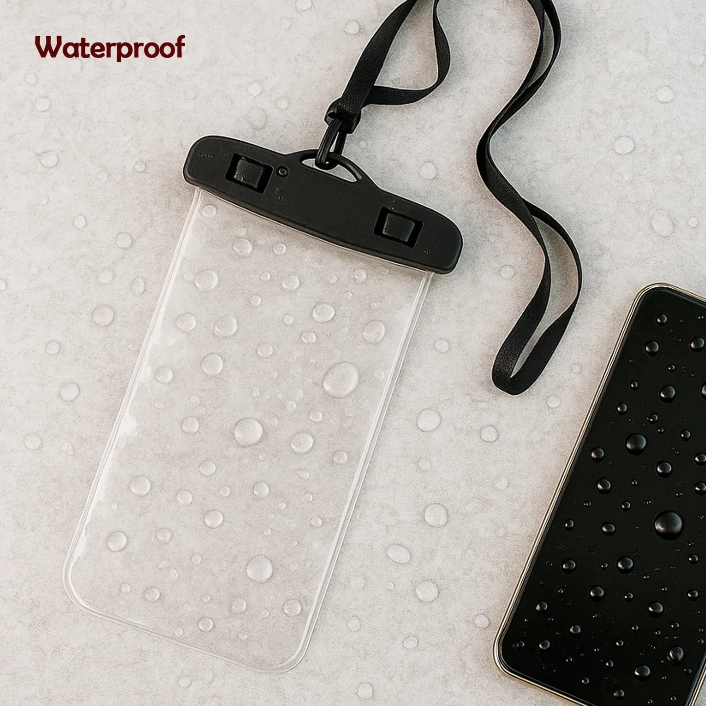 6922 Mobile Cover Pouch Transparent Waterproof Sealed Plastic Smartphone Protective Pouch Coverbag For All Mobile Phones - Zidbik
