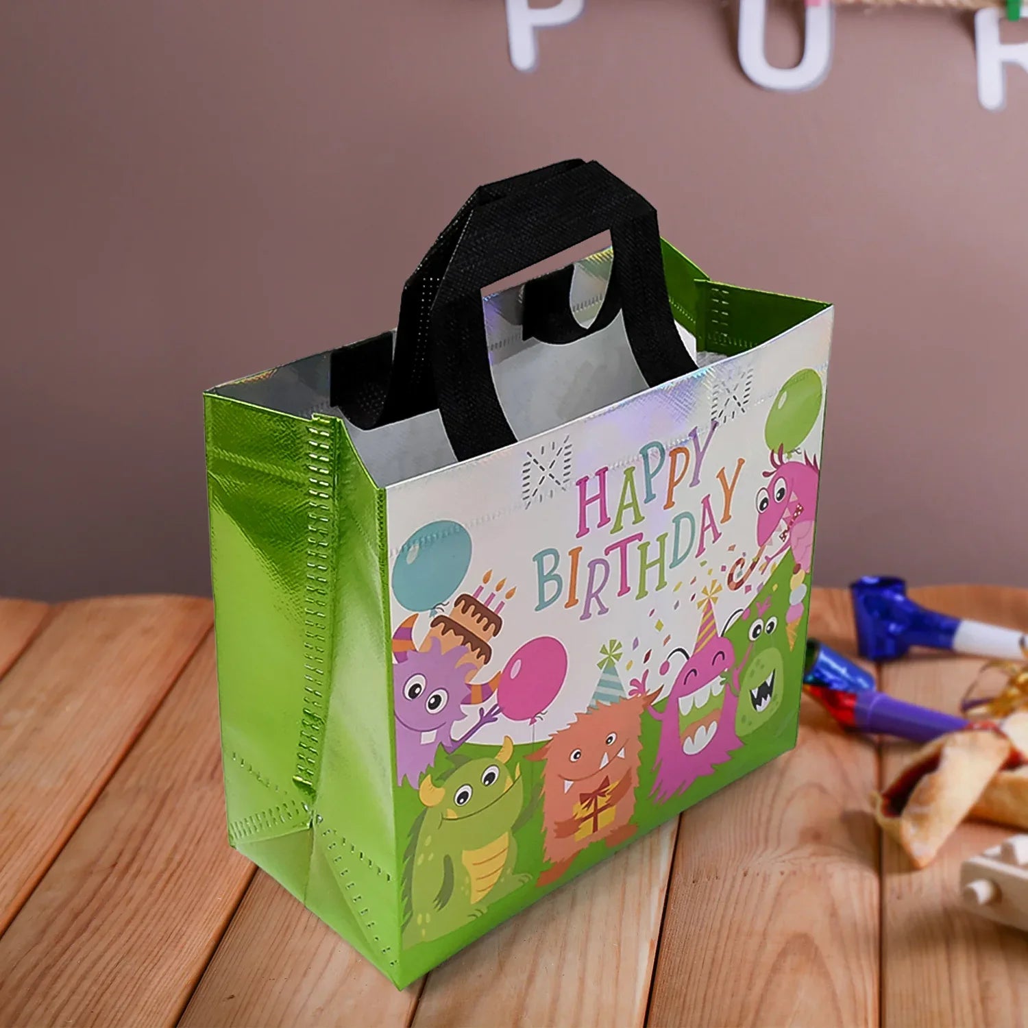 Birthday Gift Bag Reusable Party Gift Bags (1 Pc Mix Design) - Zidbik