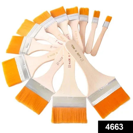 4663 Artistic Flat Painting Brush - Set Of 12 - Zidbik