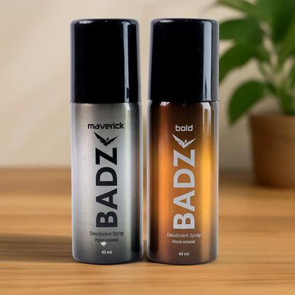 Badz Long-lasting Premium Deodorant Body Spray For Men (1 Pc Mixed Fragrance 45 Ml) - Zidbik