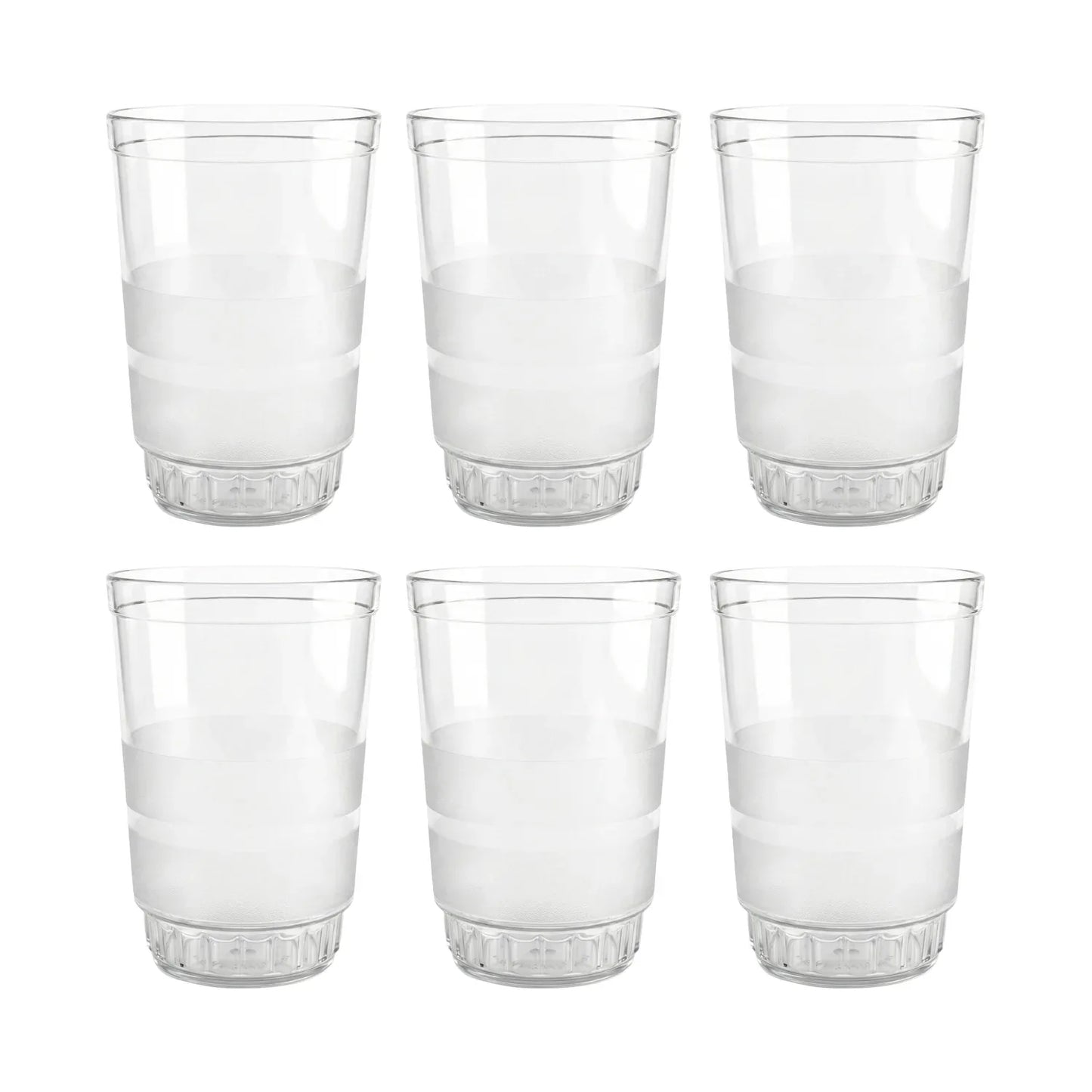 Transparent Janta Drinking Glass Set (300ml 6 Pc Set) - Zidbik