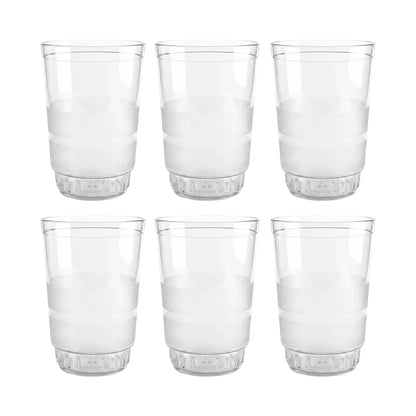 Transparent Janta Drinking Glass Set (300ml 6 Pc Set) - Zidbik