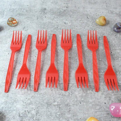 Premium Disposable Plastic Forks (1 Pc) - Zidbik