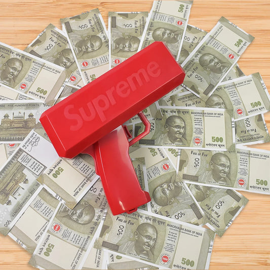 4514 Money Gun Shooter Cash Spray Gun Make It Rain Toy Gun Cash Cannon Money Gun Great Fun For Party Games Wedding Birthday - Zidbik