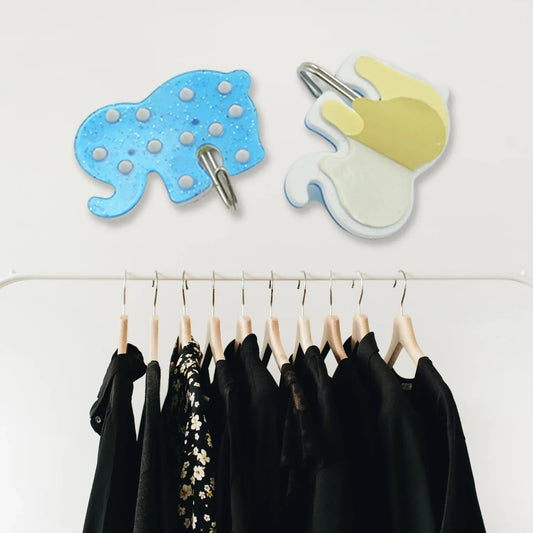 Multipurpose Strong Hook Self-adhesive Hooks For Wall Heavy Plastic Hook Sticky Hook Household For Home Decorative Hooks Bathroom All Type Wall Use Hook Suitable For Bathroom Kitchen Office - Zidbik