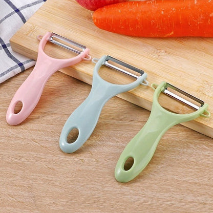 5207 Plastic Kitchen Peeler - Green  Classic Stainless Steel 3-piece Knife Set Combo - Zidbik