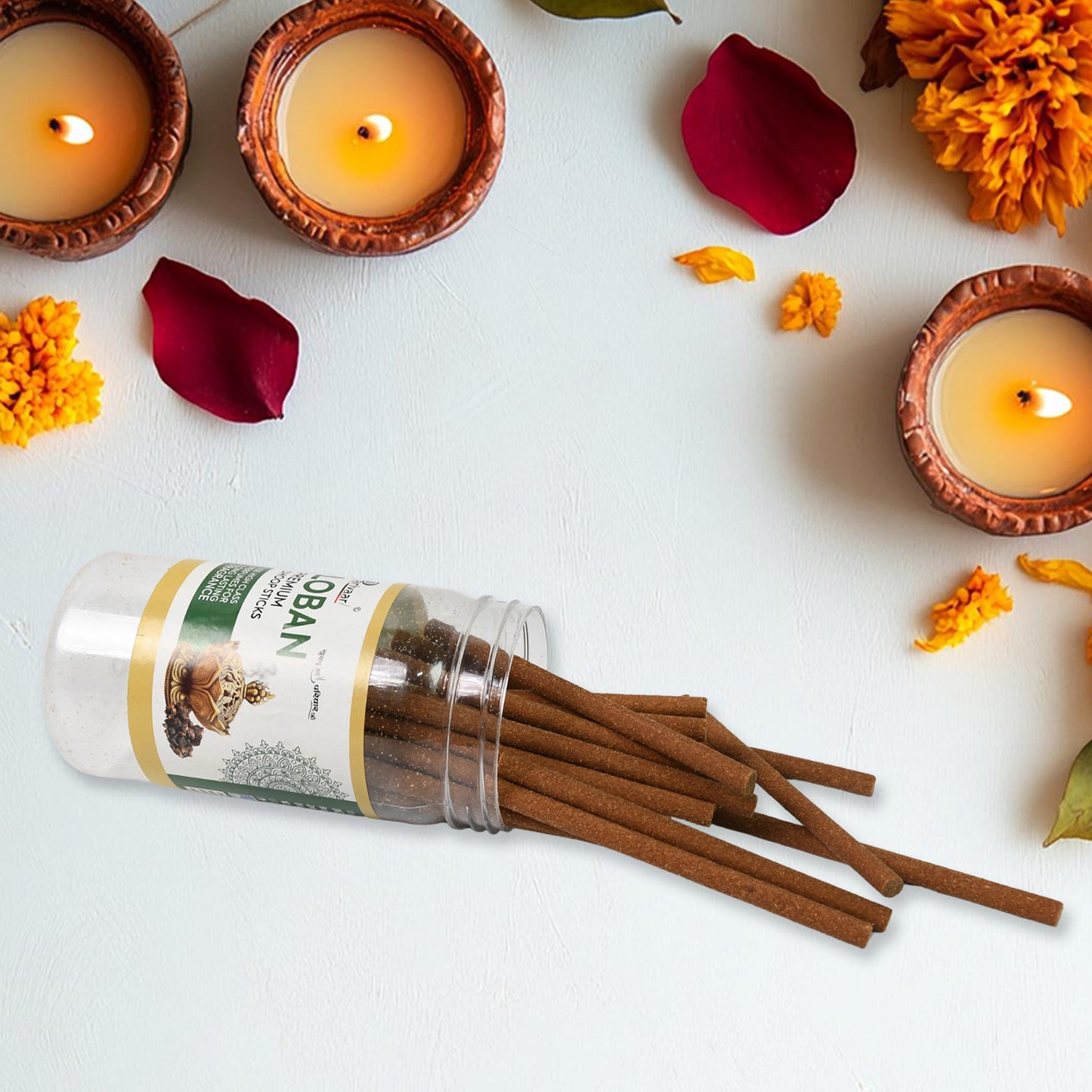 Loban Dhoop Sticks For Home Office Religious Ceremonies Meditation And Pooja (100 Gm) - Zidbik