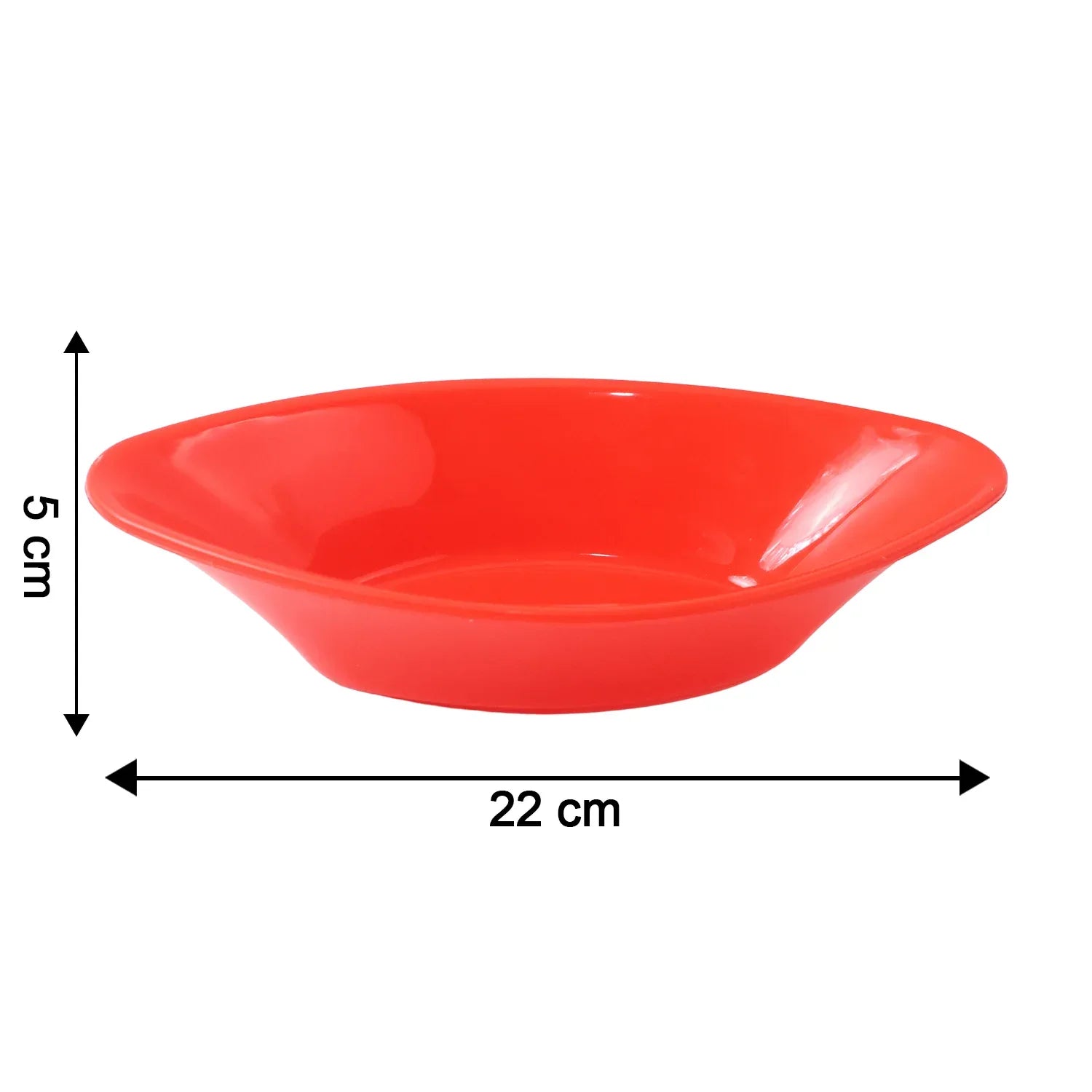 Plastic Marin Serving Bowl Elegant Oval Deep Bowl (1 Pc Red) - Zidbik