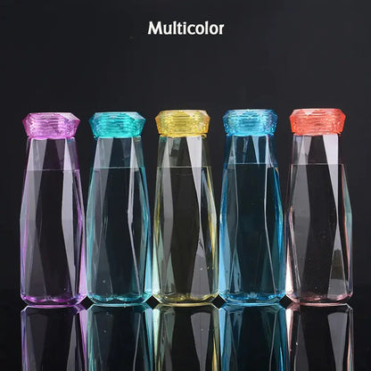 5213 Glass Fridge Water Bottle Plastic Cap With Two Water Glass For Home Kitchen Use - Zidbik