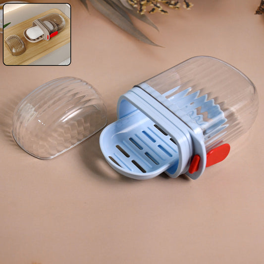 Multifunctional Soap Box With Drain Tray And Lock Clip Sabudani (1 Pc) - Zidbik