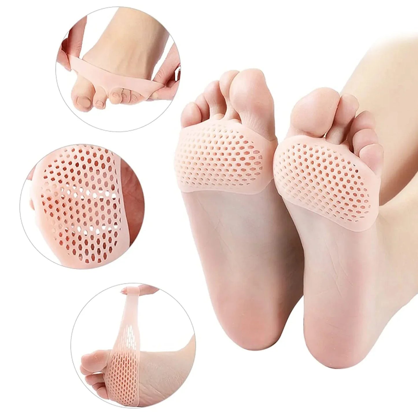 6257 Silicone Tiptoe Protector And Cover Used In Protection Of Toe For Men And Women - Zidbik