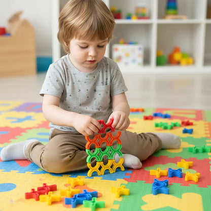 Balanced Block Colorful Interlocking Stacking Toy (1 Set) - Zidbik