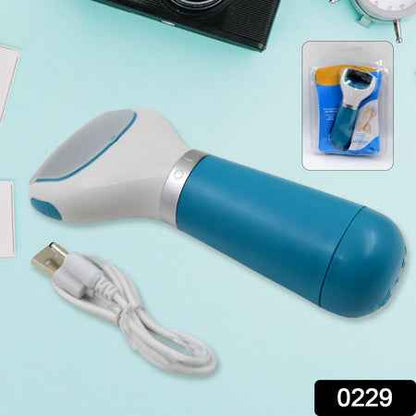 0229 Electronic Dry Foot File Callous Remover For Feet Electric Foot With Roller Hard And Dead Skin- Regular Coarse Baby Smooth Feet In Minutes. For In Home Padicure Foot Care Battery Powered  Usb (Battry Not Included) - Zidbik