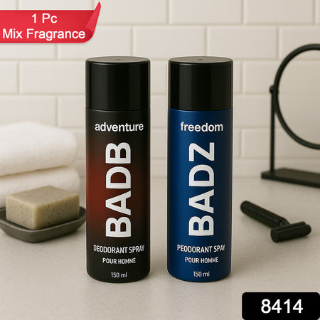 Mens Deodorant Body Spray 150ml (Adventure  Freedom Variant  1 Pc Random Mix) - Zidbik