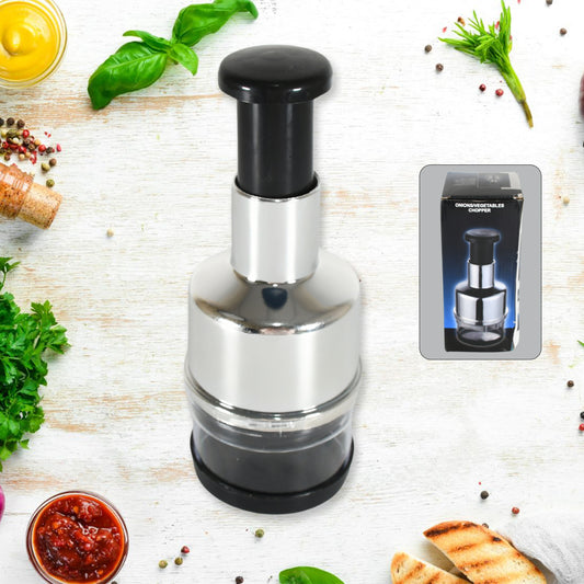 8189 Food Cutter Multifunctional Stainless Steel Blade Onion Cutter Food Vegetable Cutting Tool Home Kitchen Accessory Vegetable Onions Garlic Nuts Salads Hand Chopper Kitchen - Zidbik
