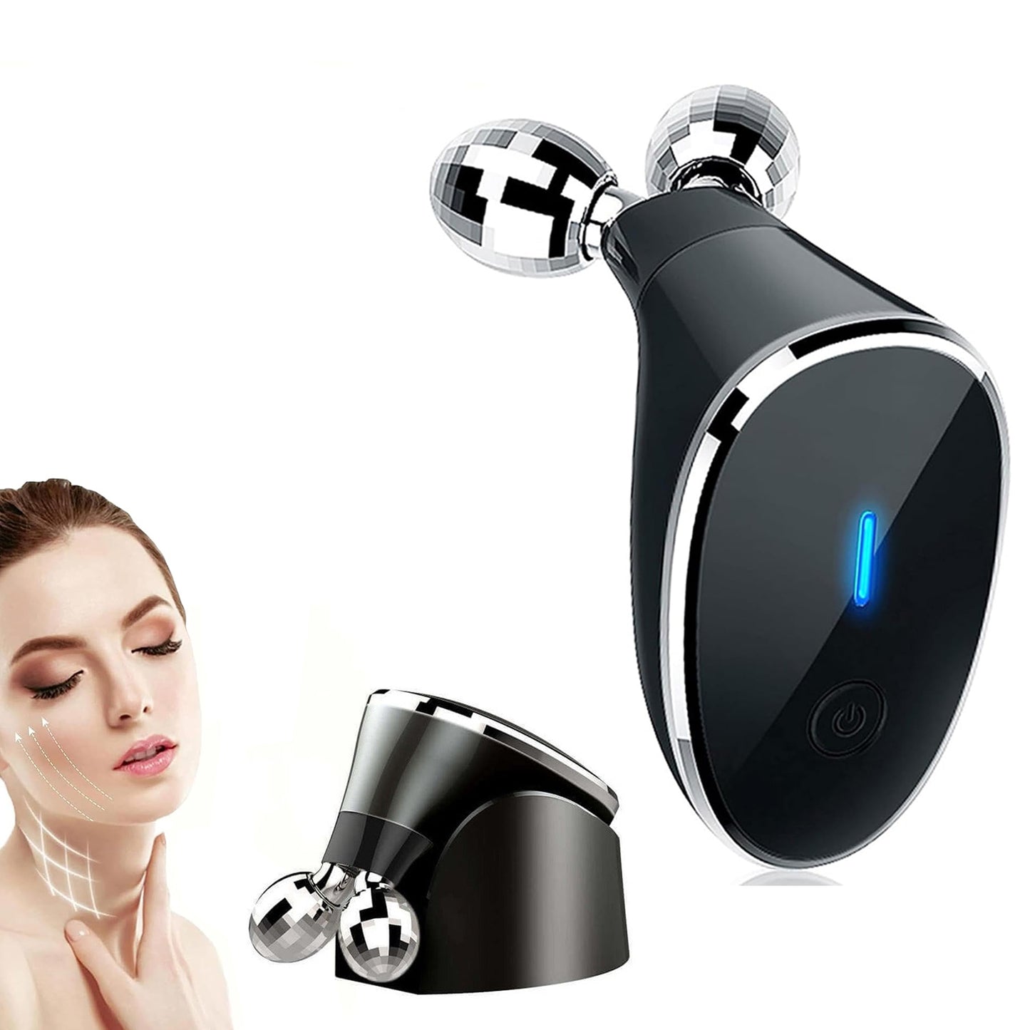 Microcurrent- Facial- Device Micro Current Face Massager Roller (1 Pc) - Zidbik