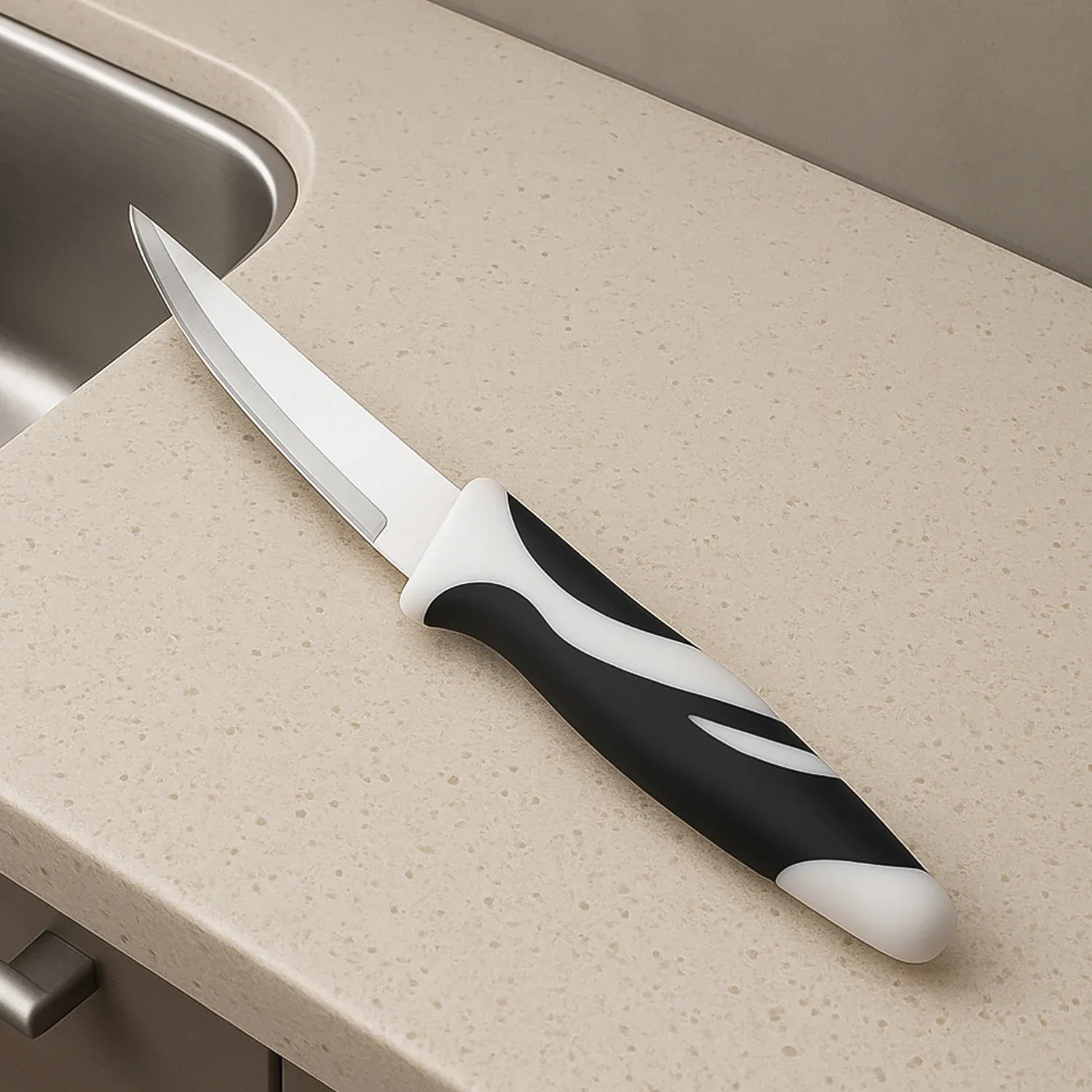 Ritu Sharp Stainless Steel Blade Zebra Kitchen Knife - Zidbik