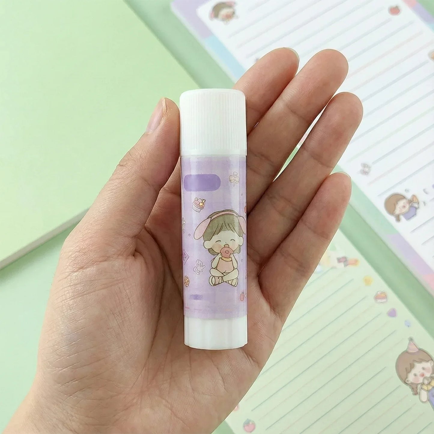 Cartoon-themed Solid Glue Stick Pack Of 5 - Zidbik