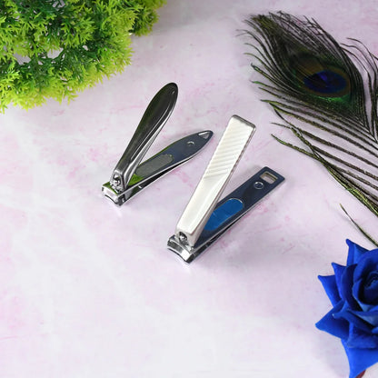 Stainless Steel Folding Portable Large Nail Clippers With Nail File (1 Pc) - Zidbik