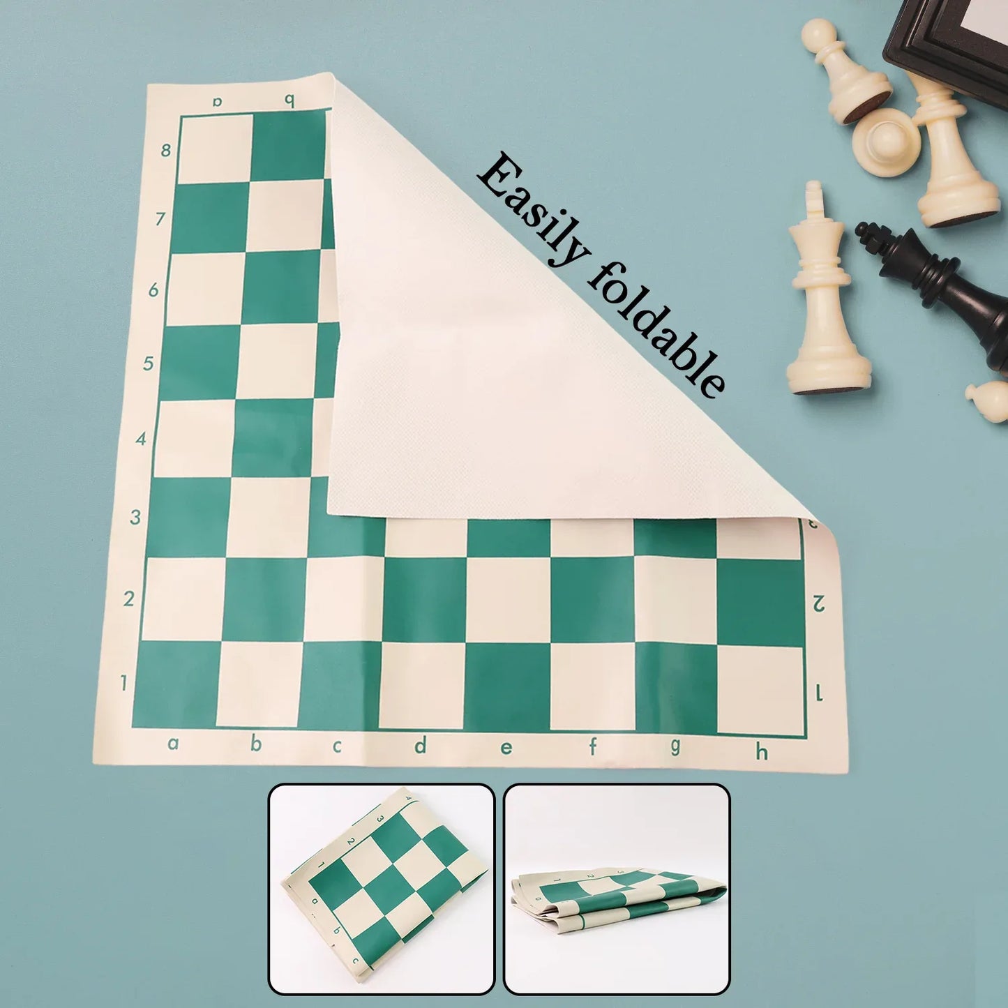 Big Premium Portable Chess Set Plastic Chess Pieces (1 Set) - Zidbik