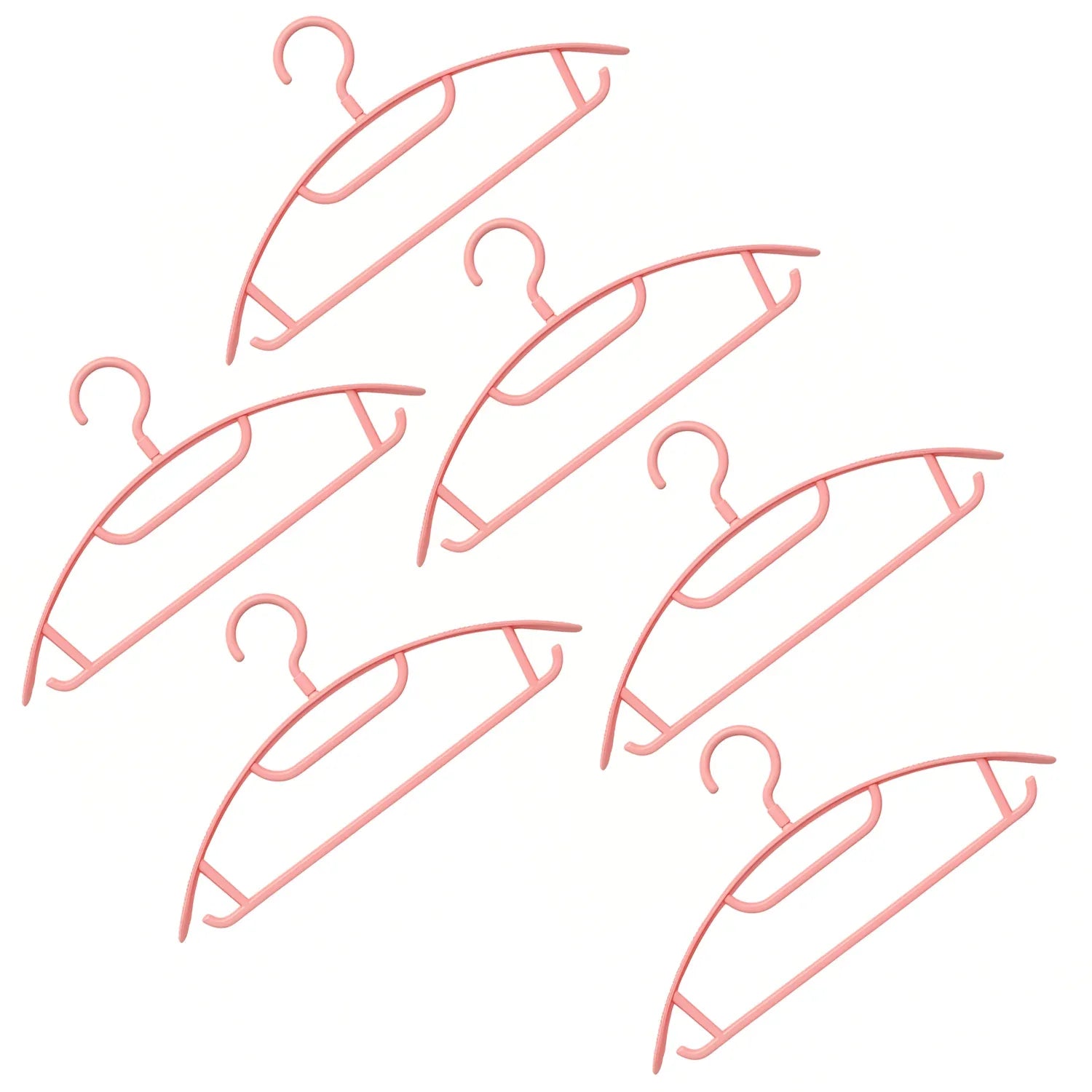 Ganesh Set Of 6 Durable Plastic Cloth Hangers - Zidbik