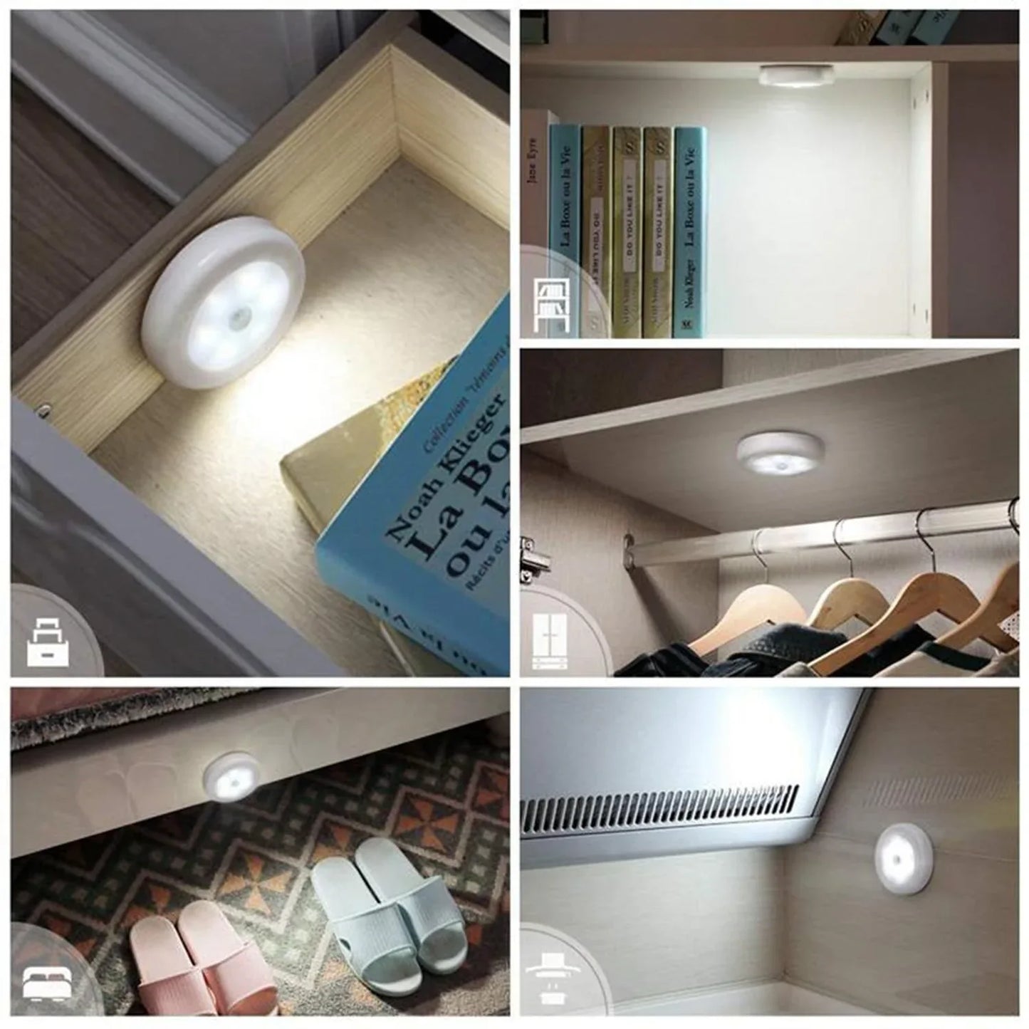 Round Shape 8 Led Motion Sensor Induction Led Light - Zidbik